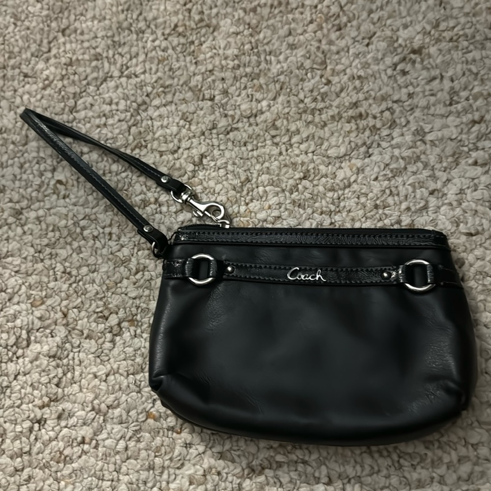 Coach leather wristlet